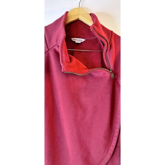 ATHLETA COZY KARMA Asymmetric Pullover Women's M Fleece Lined Wrap Hem Workout - Picture 5 of 11